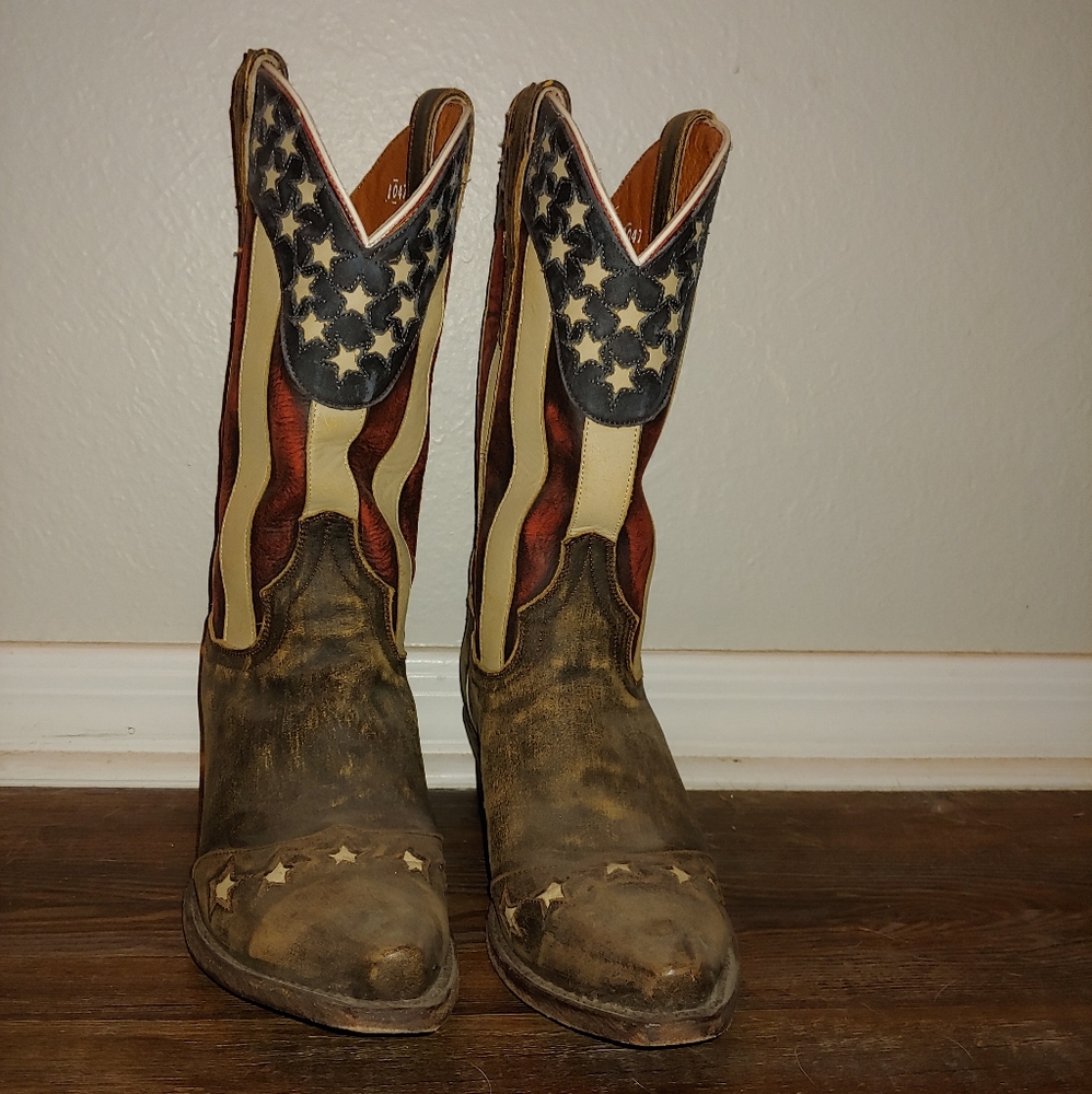 COPY - Patriotic Dan Post boots
